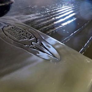 Waterjet Cutting on Steel